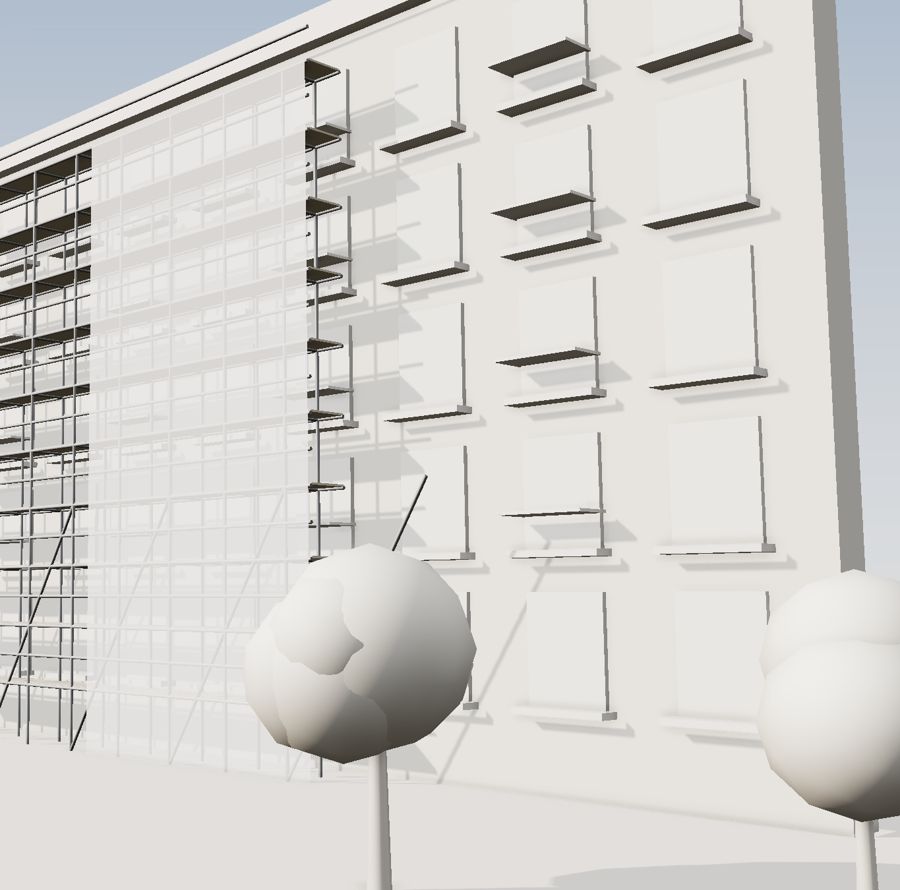 Fachada de edificio en rehabilitación